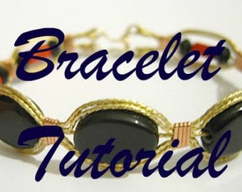 TUTORIEL : Bracelet plat ovale en fil de fer perlé PDF ePattern