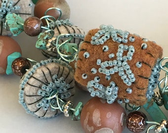 Felt Bead Handmade Necklace