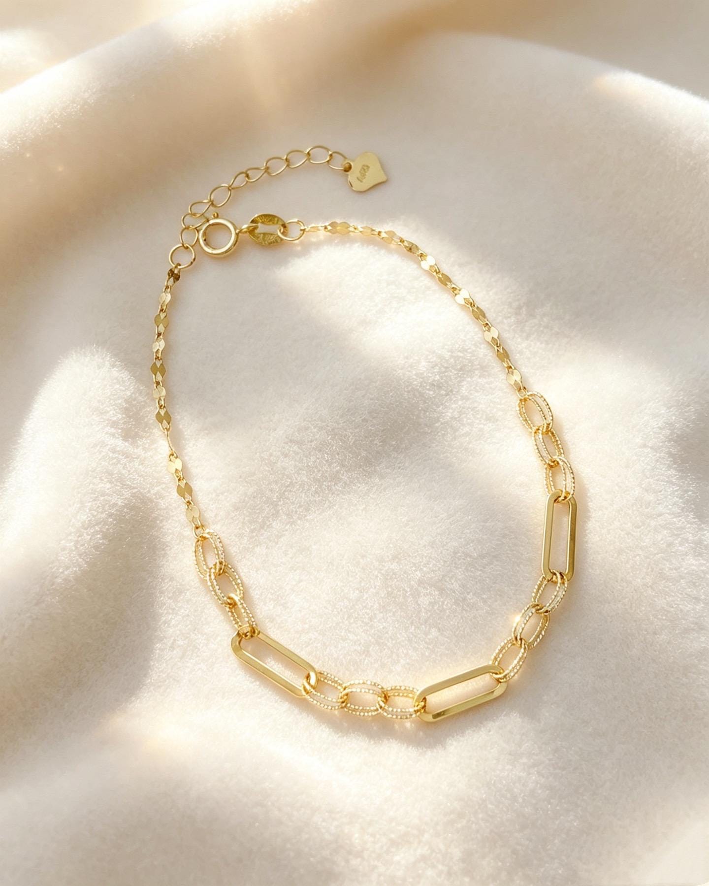 ITALY750刻印⭐️レディースブレスレットアンクレット調整式 K18WG 750 italy bracelet - Etsy 日本