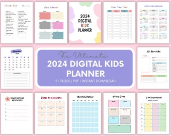 Kids Planner | Printable Kids Daily Planner | Daily Journal For Kids | Kids Printable Planner | Kids Weekly Planner | Children's Activity
