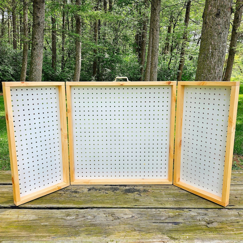 Pegboard Jewelry Display Cases Folding, Pegboard Display Stand, Jewelry