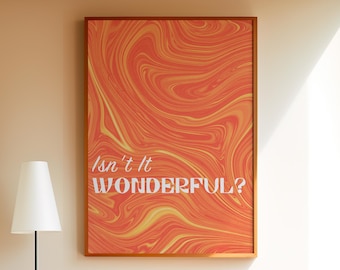 Isn’t It Wonderful Neville Goddard’s Affirmations Printable Wall Art Manifestation Reminder Room Decor Spiritual Retro Wall Art Affirmations
