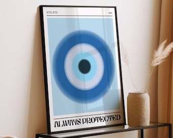 Evil Eye Digital Art Decor Gallery Esoteric Printable Evil Eye Room Wall Decor Spiritual Aesthetic Protection Art EvilEye Poster Mindfulness