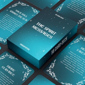 Mensajes espirituales Cubierta imprimible de Oracle Tarjetas de afirmaciones curativas Cubierta de guía intuitiva de Guías espirituales para lecturas generales Descargar
