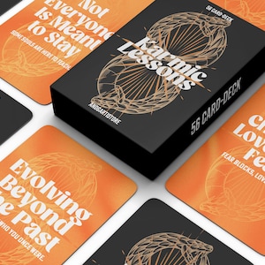 Karmische Lektionen Druckbares Deck Orakelkarten Selbstwachstums-Affirmationen Schattenarbeitsdeck Karma-Weisheit Digitale Orakelkarten Spirituelles Wachstumsdeck
