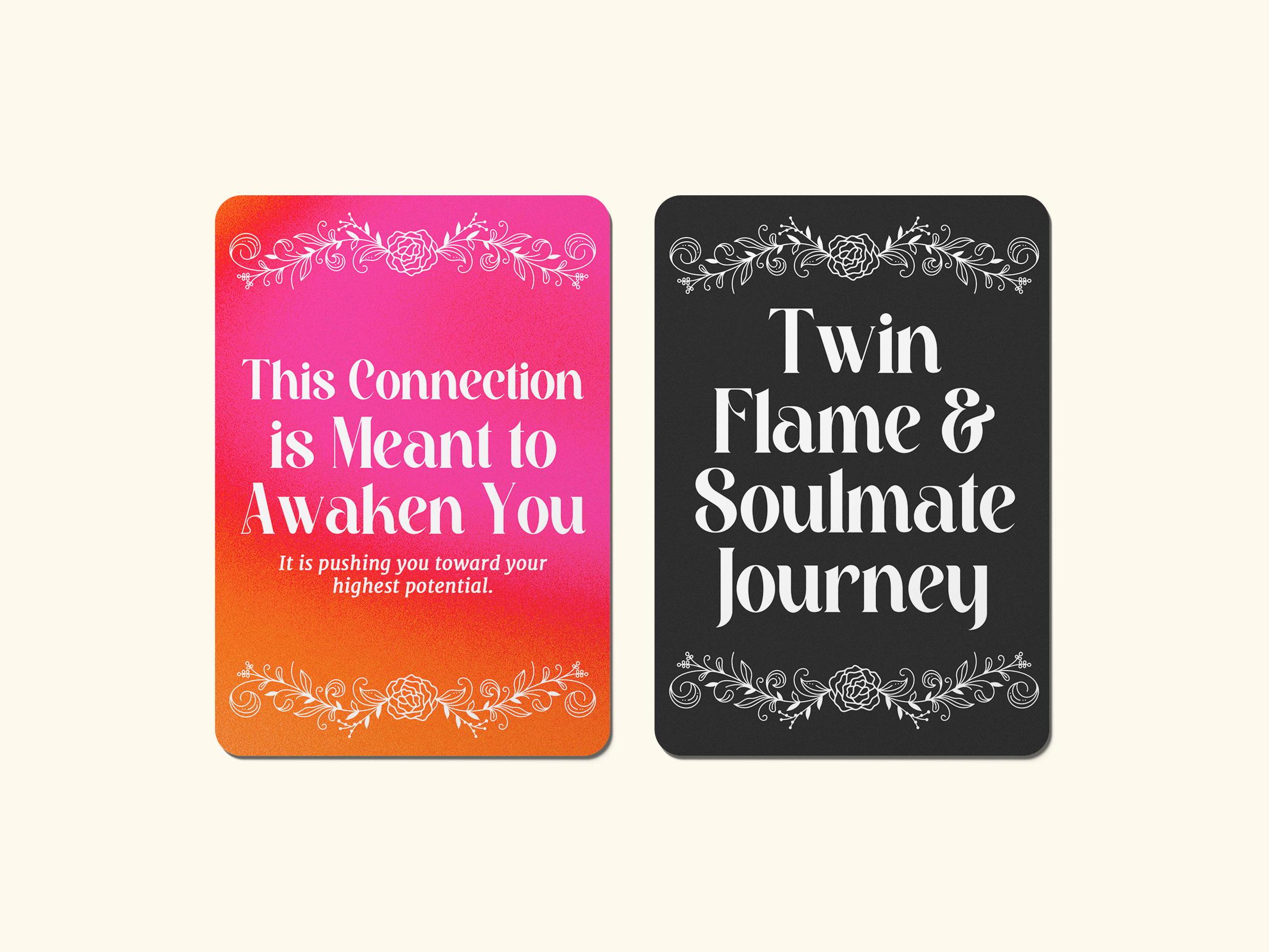 Twin Flame Oracle Cards Tarot Deck Printable Love Reading Cards Digital ...
