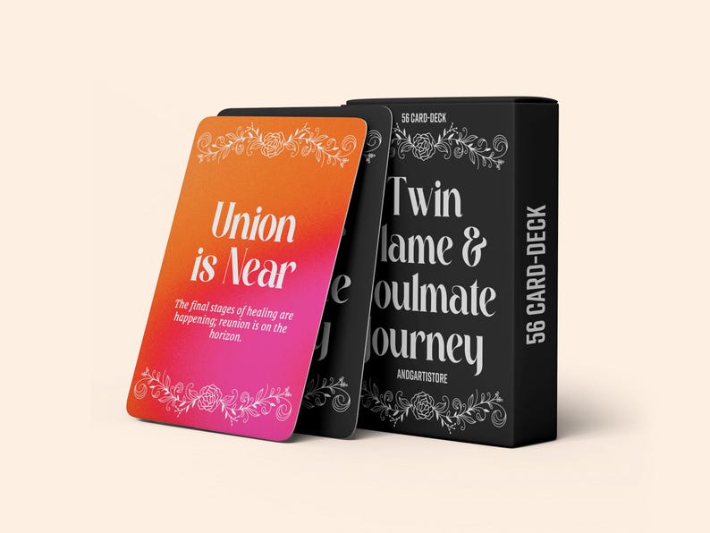 Twin Flame Oracle Cards Tarot Deck Printable Love Reading Cards Digital ...