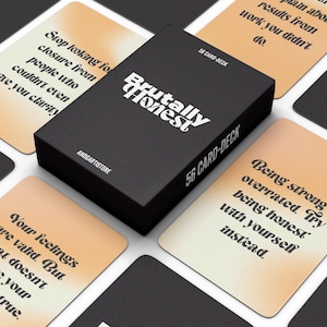 Cartes d'affirmations brutalement honnêtes Pensée d'amour Imprimable Pas de BS Deck Cartes Oracle Sassy Affirmations audacieuses Téléchargement numérique Honest Deck