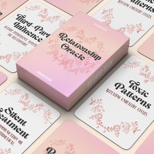 Beziehungsorakel-Einblicke, druckbares Deck, spirituelle Liebeslesungen, intuitive Beziehung, digitaler Download, Liebeseinblickskarten, Seelenverwandten-Deck