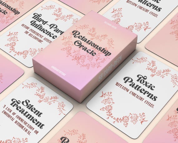 Relationship Oracle Insights Printable Deck Spiritual Love Readings Intuitive Relationship Digital Download Love Insight Cards Soulmate Deck