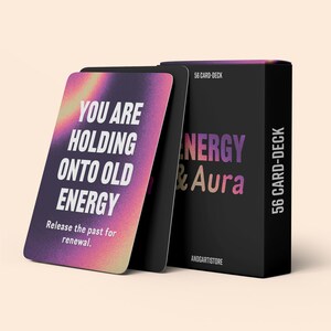 Digital Energy Deck Aura Alignment Cards Chakra Reading Printable Intuitive Message Tool Spiritual Growth Guide