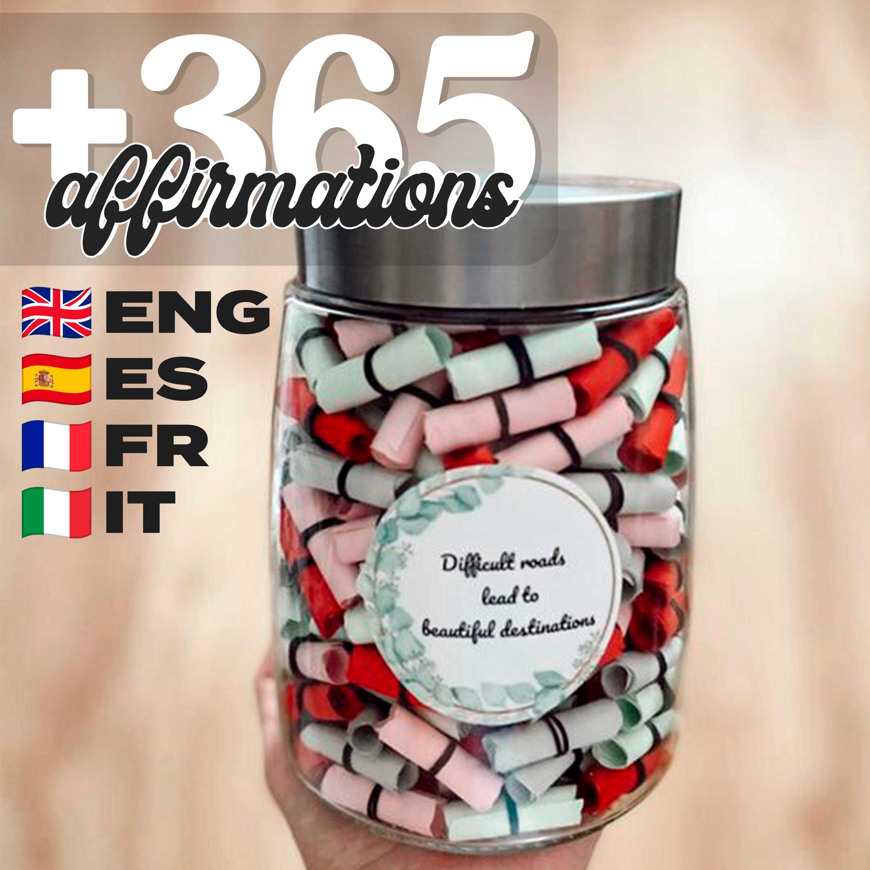 Positive Affirmations In A Bottle - 50 Pre-Written Motivational Messages For Mindfulness & Self-Care