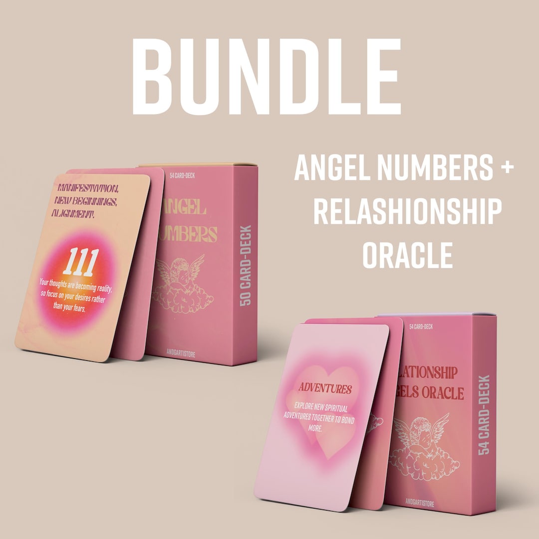 Angel Numbers & Relationship Oracle Card Decks Spiritual Guidance Cards ...