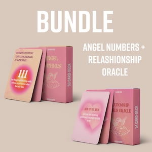 Mazzi di carte con numeri angelici e oracoli di relazione, carte di guida spirituale, mazzo di manifestazione, idea regalo per un amico spirituale, tarocchi e oracoli