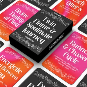 Cartas del Oráculo de las Llamas Gemelas, Baraja de Tarot Imprimible, Lectura del Amor, Descarga Digital, Viaje del Alma Gemela, Guía de Relaciones, Despertar Espiritual