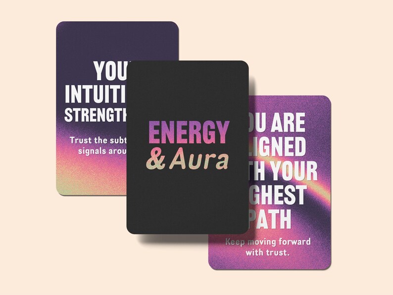 Energy Healing Cards Aura Shift Deck Printable Guide Intuition Reading Kit Chakra Balance Tool Spiritual Support Download
