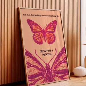 Inspirational butterfly transformation digital download
Motivational wall art with butterfly illustration
Growth quote decor for home and office
Vibrant butterfly art print with inspirational quote