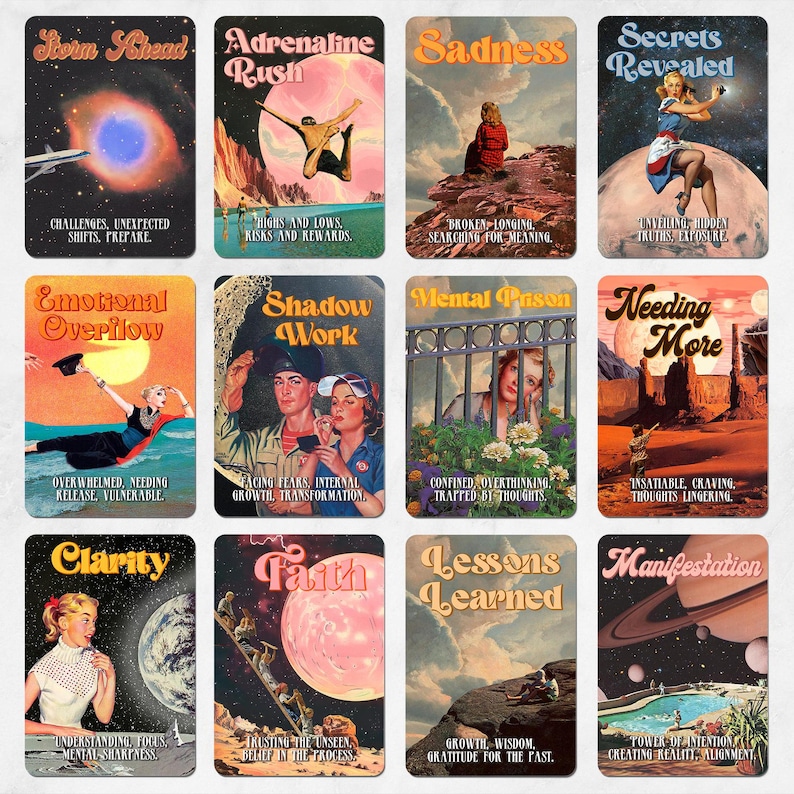Unlock the mysteries of the universe with the **Cosmic Insights Vintage Tarot Cards Oracle Printable Deck**, perfect for energy readings.