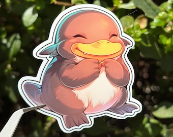 Platypus Vinyl Sticker, Australian Animal Art