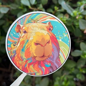 Capybara Sticker, Holographic/Glossy Decal, Waterproof   Sticker for water bottles, phone, laptop, Capybaras