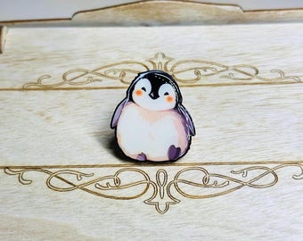 Cute Penguin Shrink Plastic Pin