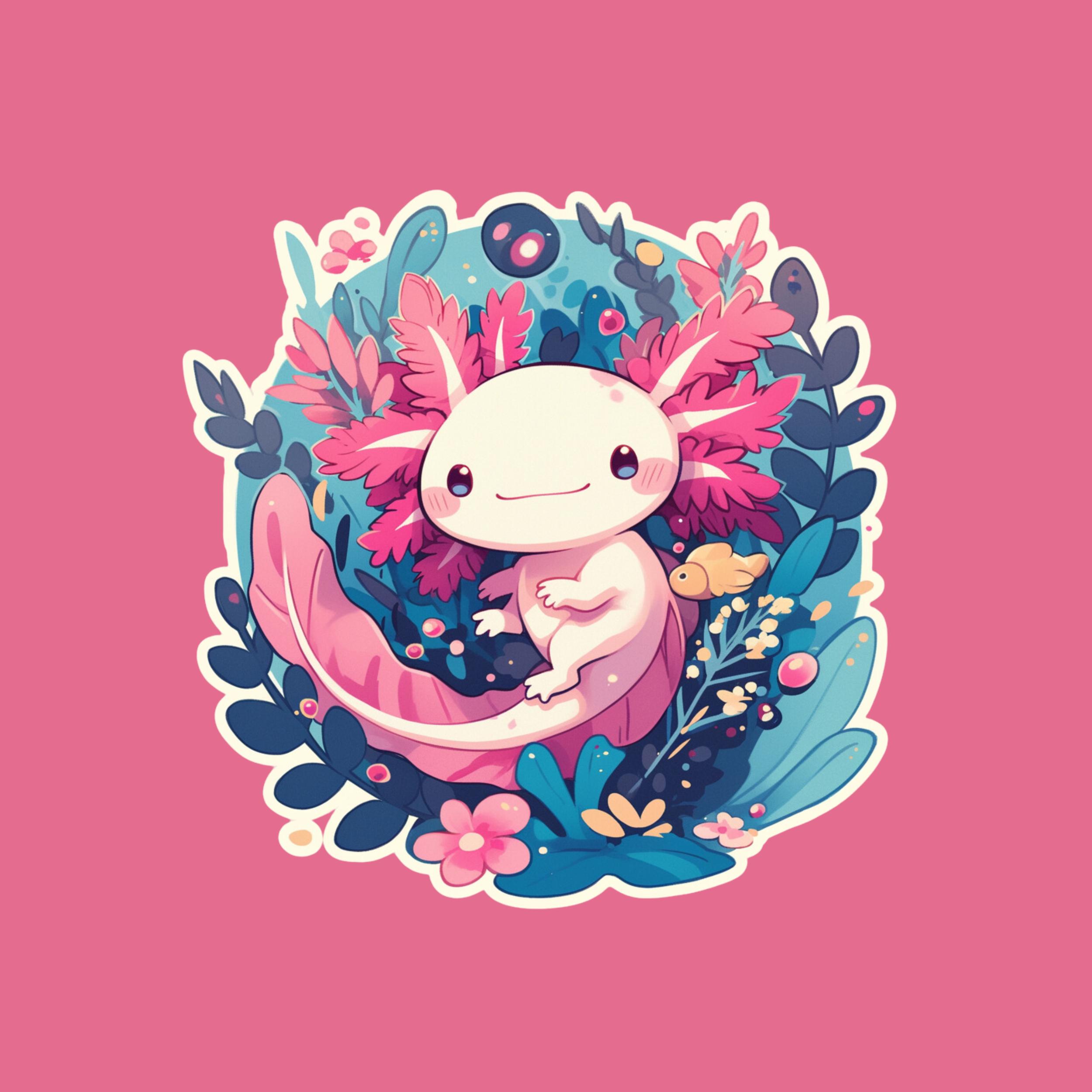 Axolotl Vinyl Sticker, Waterproof Laptop Decal - Etsy