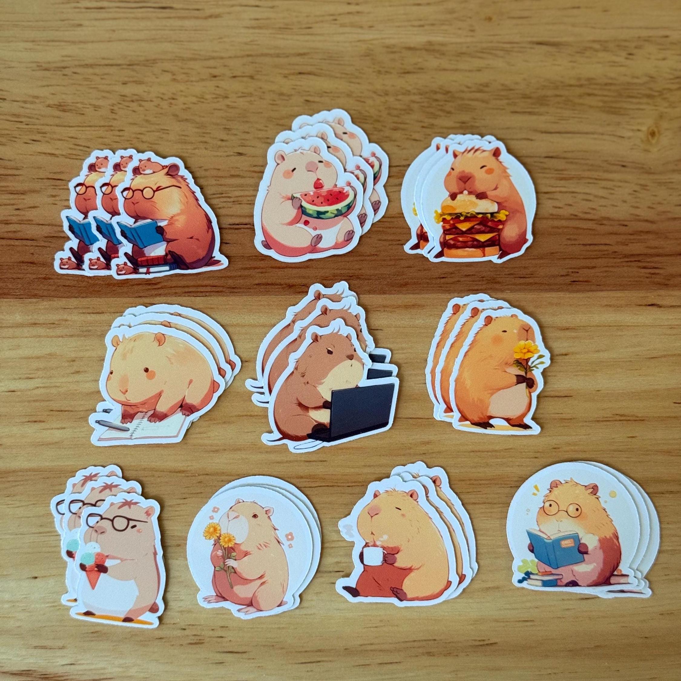 Capybara Sticker Set – Waterproof Vinyl Decals - Etsy