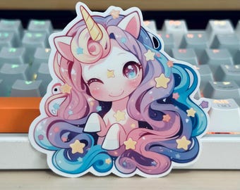 Magical Unicorn Sticker: Colorful Vinyl Decal for Planners & Journals