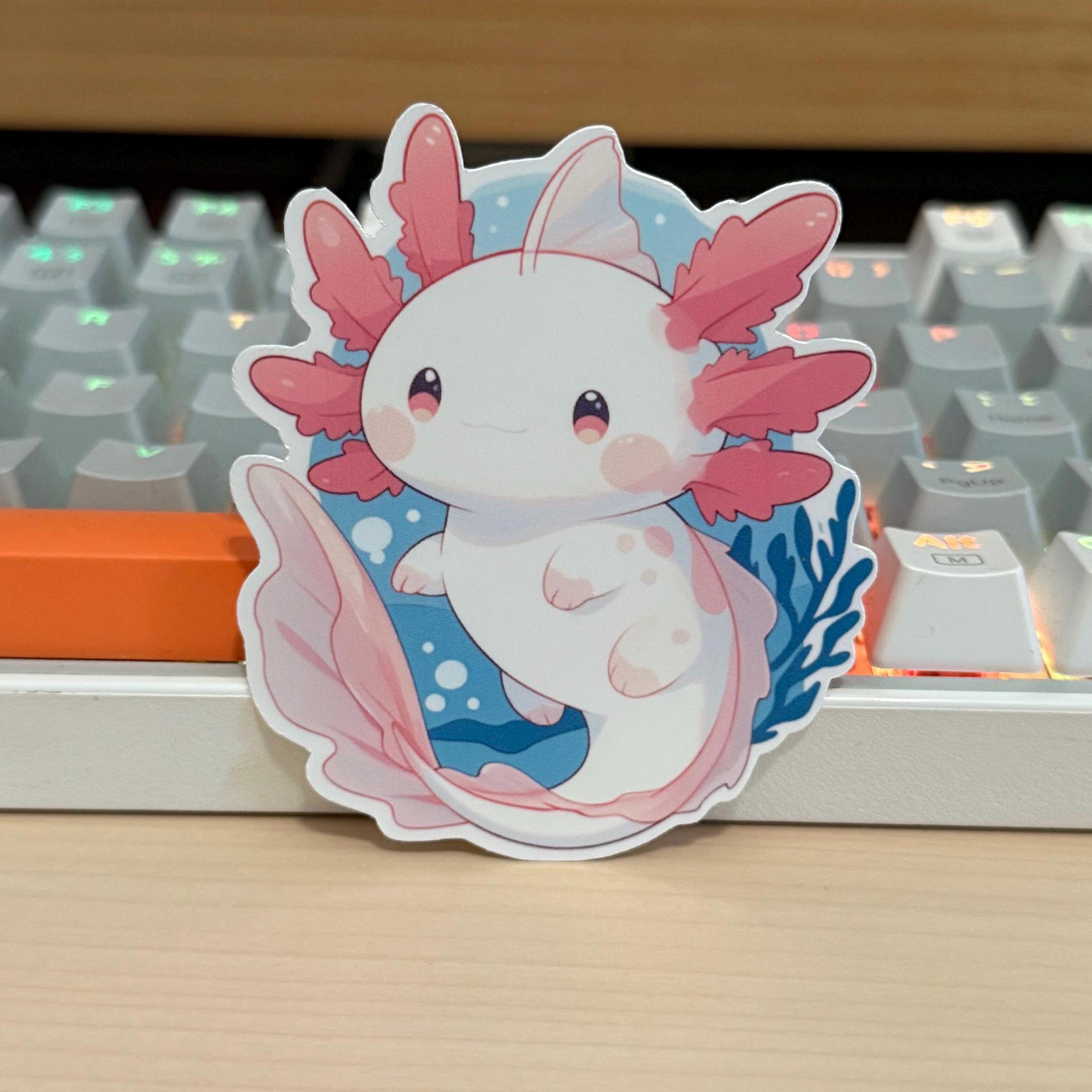 Axolotl Vinyl Sticker, Waterproof Laptop Decal - Etsy