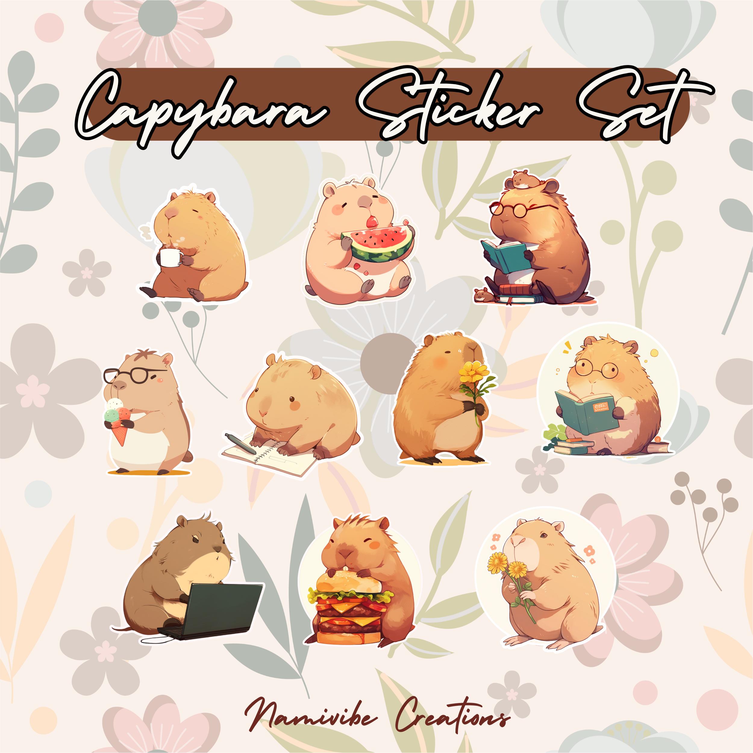 Capybara Sticker Set – Waterproof Vinyl Decals - Etsy