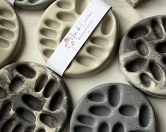 Handmade Concrete Ring Tray: Industrial Chic Jewelry Organizer