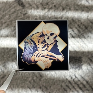 Spooky Human Skeleton Sticker: Waterproof Vinyl Decal