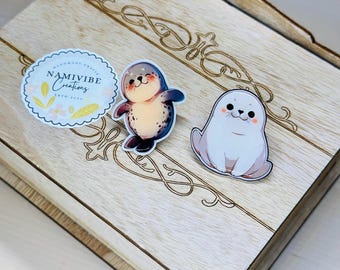 Cute Seal Pin | Unique Cute Shrink Plastic Pin | Seal Lover Pin