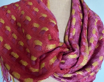 Handwoven Naturally Dyed Silk Scarf by Tisserande