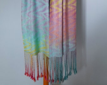 Handwoven Handpainted Silk Wrap