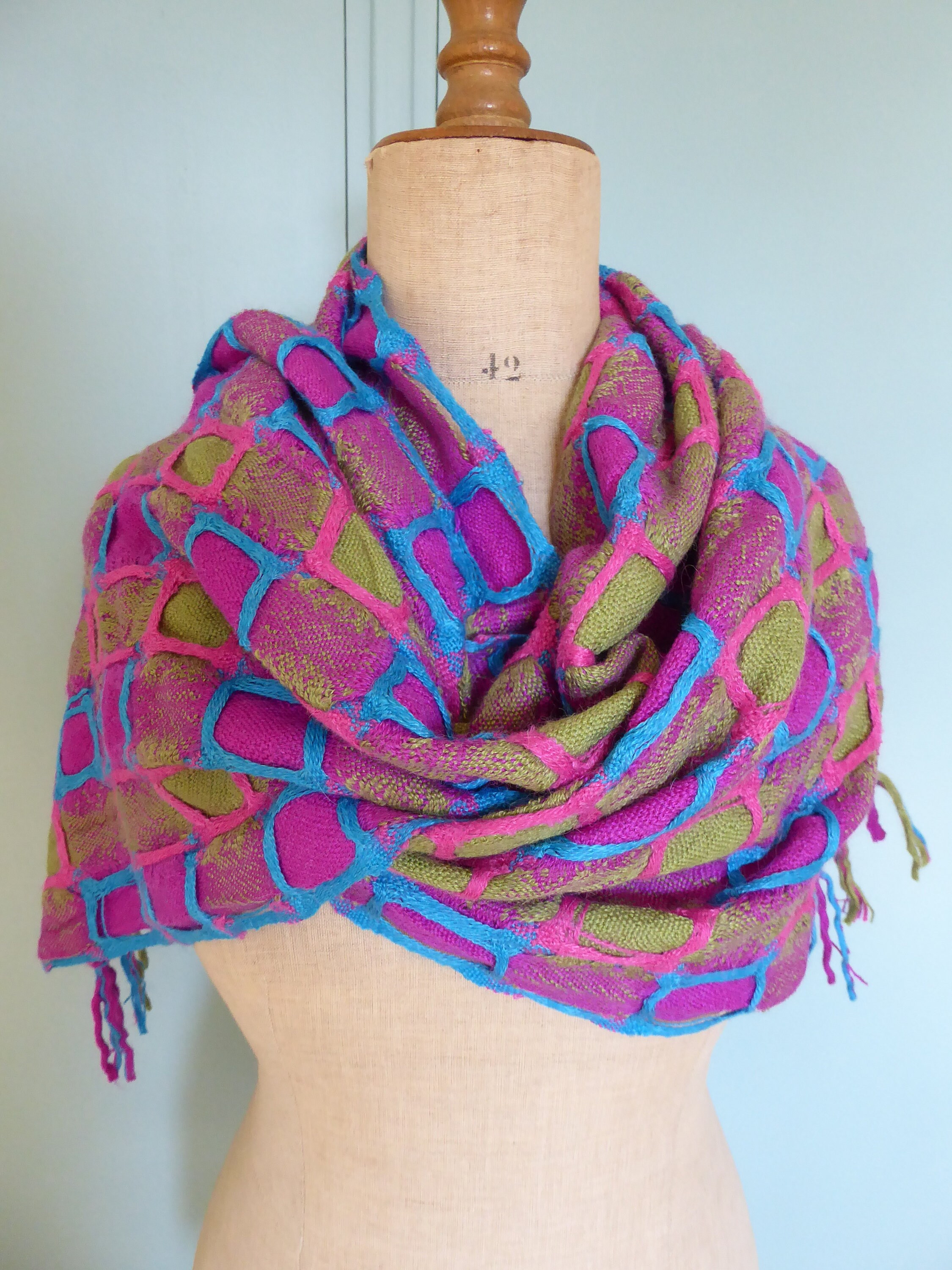 Handwoven Felted Alpaca and Silk Scarf for Men & Women - Etsy