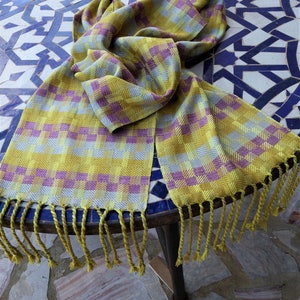 Handwoven Naturally Dyed Silk Scarf for Men/Women