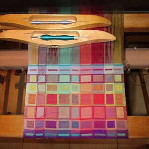 MADE TO ORDER Handwoven Scarf, Extra Fine Shantung Silk Double Weave image 5