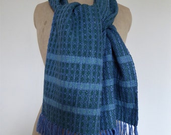 Handwoven Mens/Womens Warm Scarf Silk, Wool, Cotton Luxury gift