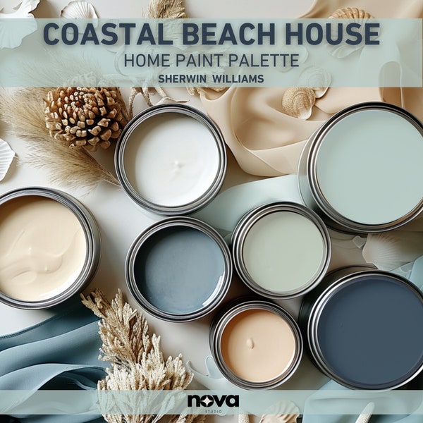Benjamin Moore Coastal Palette Blue Paint Scheme Beach House Color ...