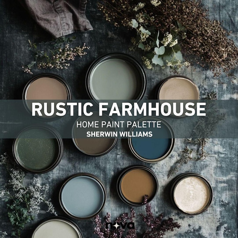 RUSTIC FARMHOUSE Sherwin Williams Home Paint Color Palette, Cottagecore ...