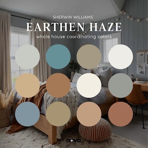 Boho-Farben Farbpalette: Sherwin Williams Whole House Color Scheme (Digitaler Download)
