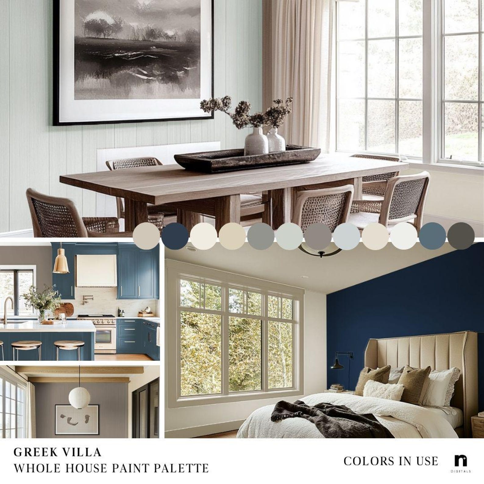 Sherwin Williams GREEK VILLA Home Paint Scheme, Whole House Color ...