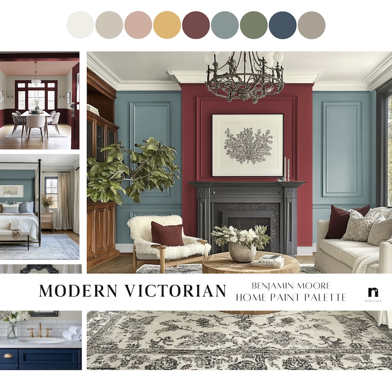 Benjamin Moore Modern Victorian Home Paint Palette (PDF Guide) - Etsy