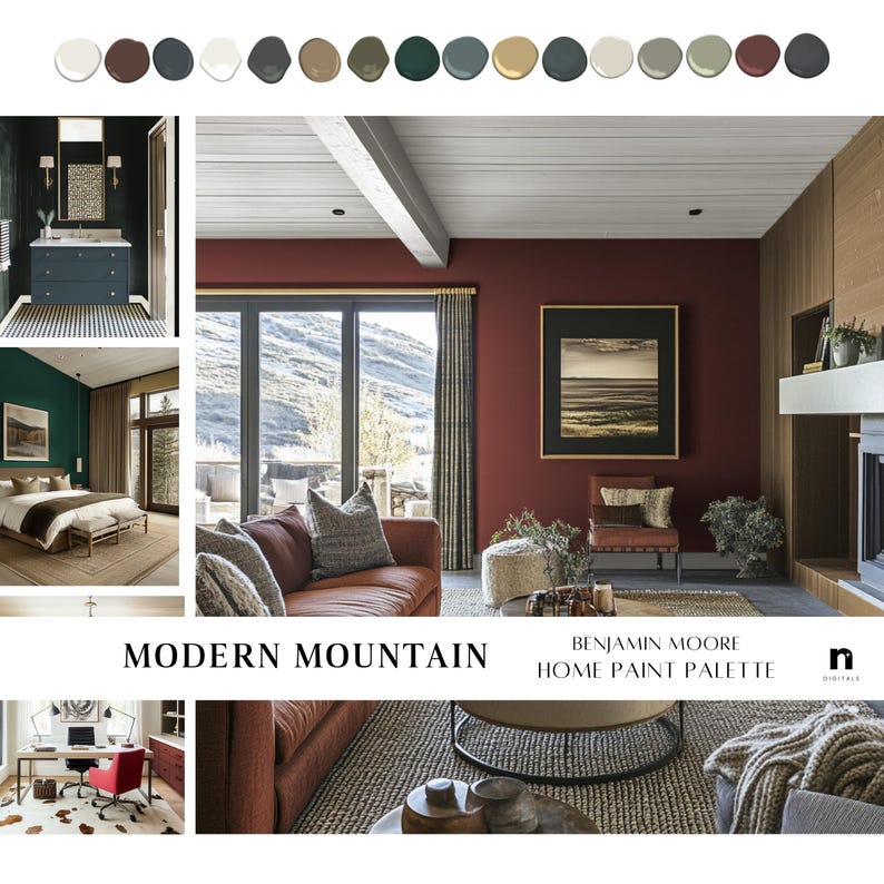 Nowoczesny dom w górach, paleta kolorów farb Benjamin Moore (PDF) zdjęcie 2