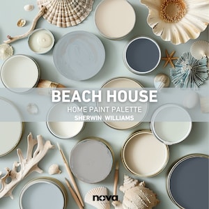 Beach House Paint Color Palette Sherwin Williams Home Palette, Whole House Color Scheme Home Wall Colors Sw Beach Style Coordinating Color