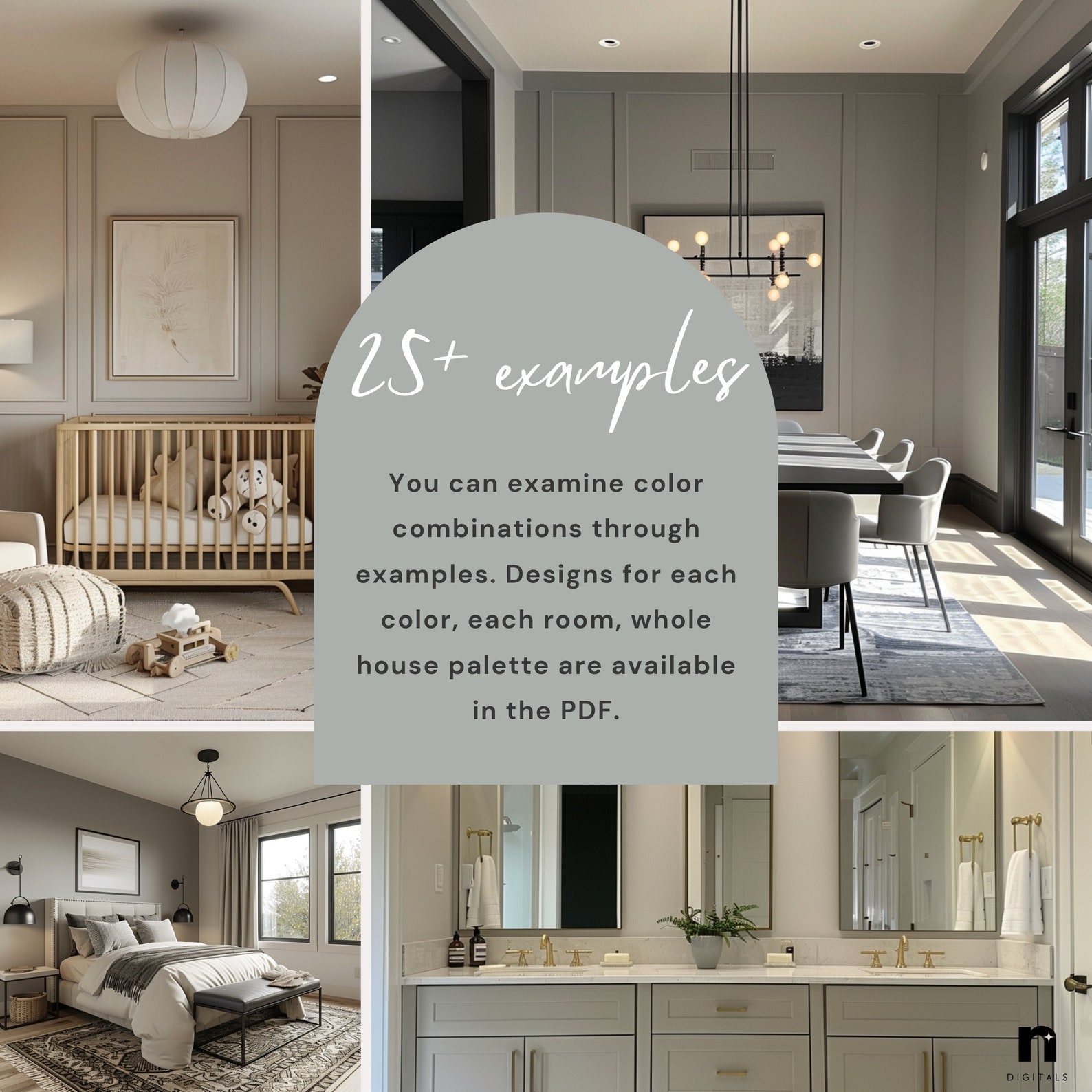 MODERN CLASSIC Color Palette Sherwin Williams, Interior Design Tips, Whole House Color Palette ...