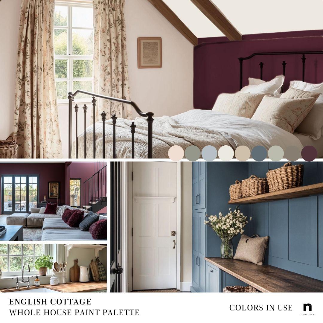 English Cottage Sherwin Williams Home Paint Palette, Whole House Color ...