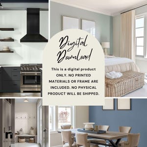 Alabaster Sherwin Williams Inspired Whole House Color Palette, Interior Designer Curated Digital Modern Home Paint Palette, Neutral Tones image 13