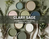 CLARY SAGE Sherwin Williams Paint Palette, Whole House Color Palette, Home Improvement, Color Consultation, Home Renovation Paint Schemes